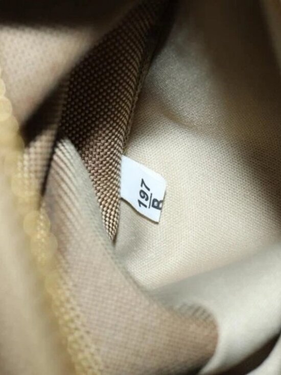 PRADA Backpack Canvas Beige Gold Auth 168350V main image 13